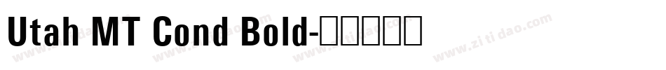 Utah MT Cond Bold字体转换